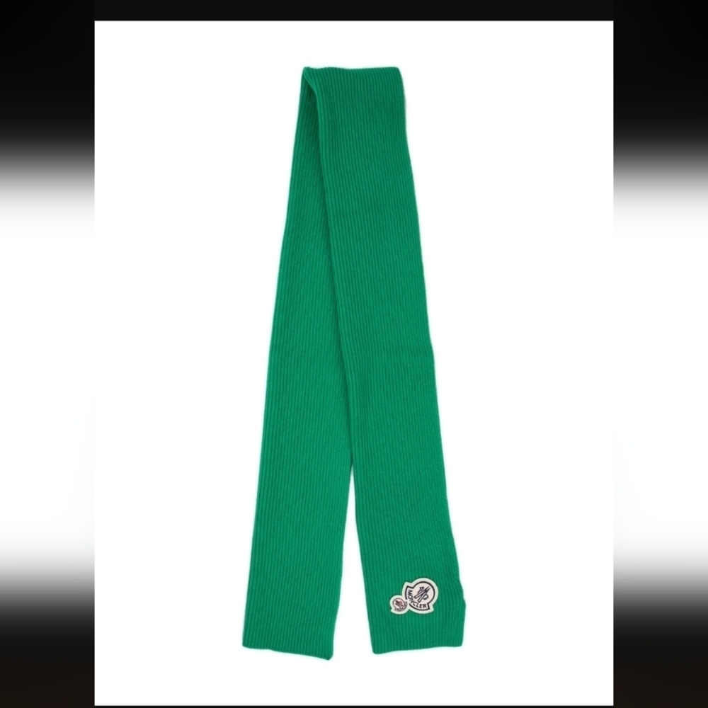 Moncler Wool Double Logo Scarf